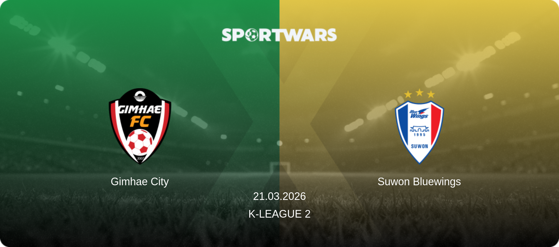Gimhae City — Suwon Bluewings, 21.03.2026 — K-League 2 (match preview)