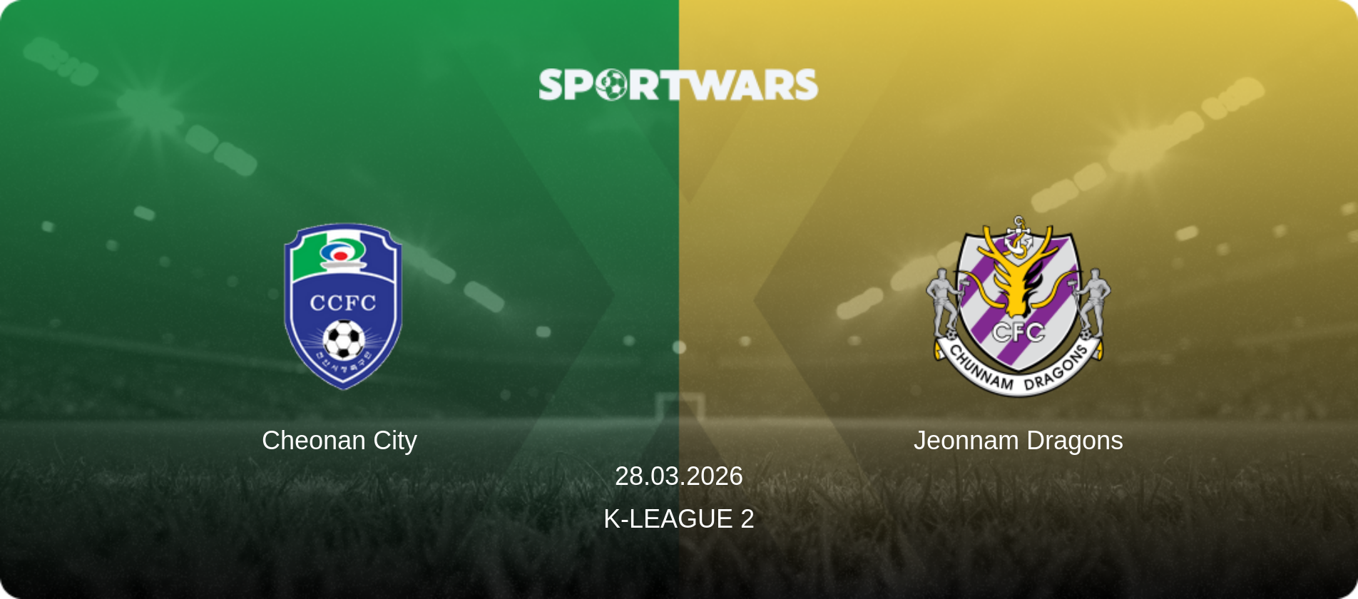 Cheonan City — Jeonnam Dragons, 28.03.2026 — K-League 2 (match preview)