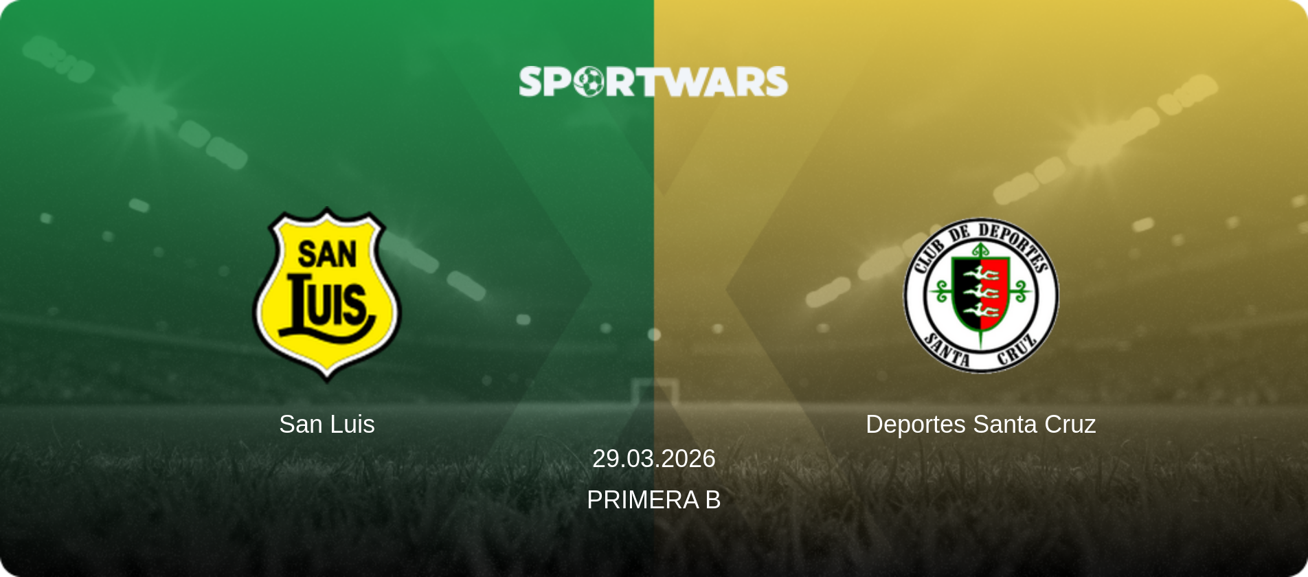 San Luis — Deportes Santa Cruz, 29.03.2026 — Primera B (match preview)