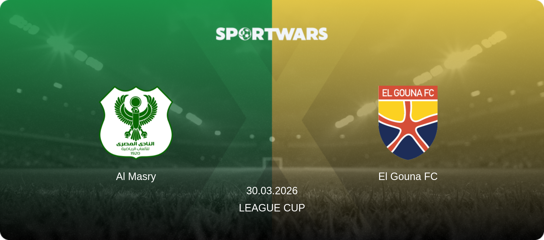 Al Masry — El Gouna FC, 30.03.2026 — League Cup (match preview)
