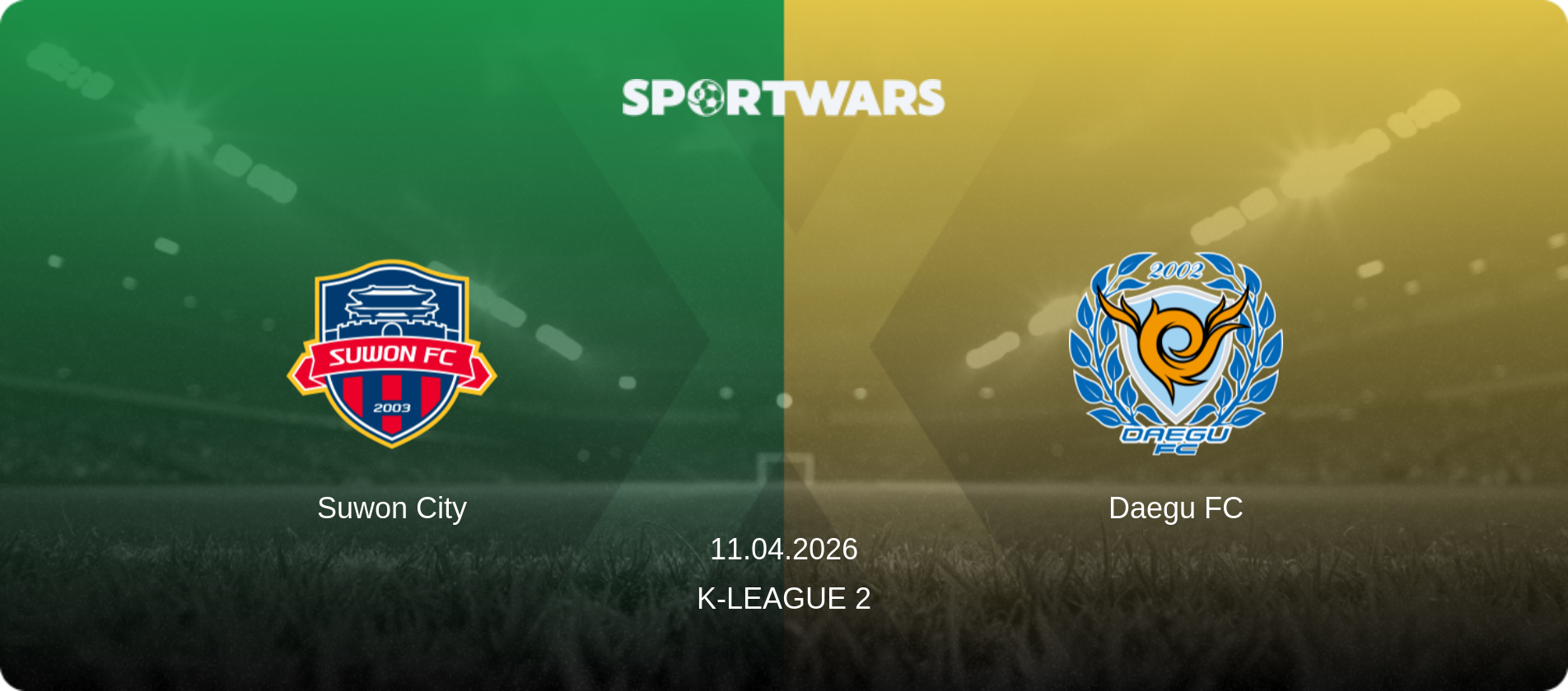 Suwon City — Daegu FC, 11.04.2026 — K-League 2 (match preview)
