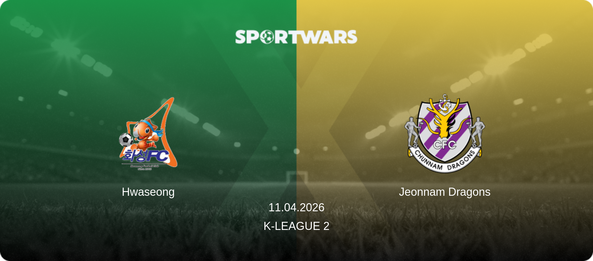 Hwaseong — Jeonnam Dragons, 11.04.2026 — K-League 2 (match preview)