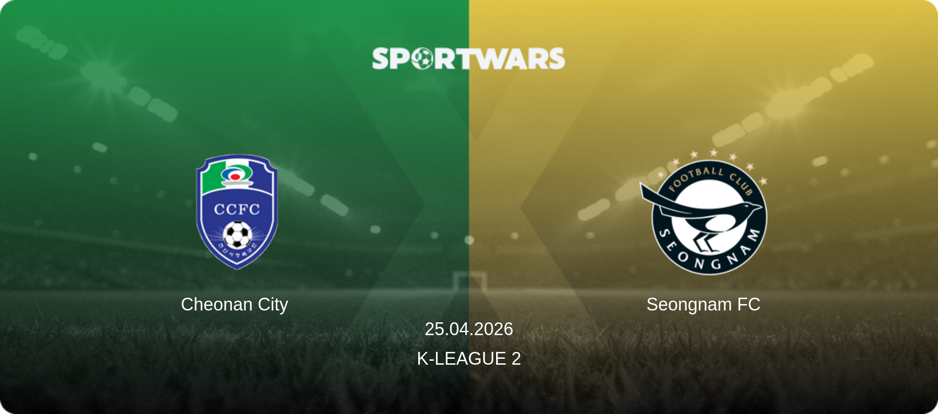 Cheonan City — Seongnam FC, 25.04.2026 — K-League 2 (match preview)