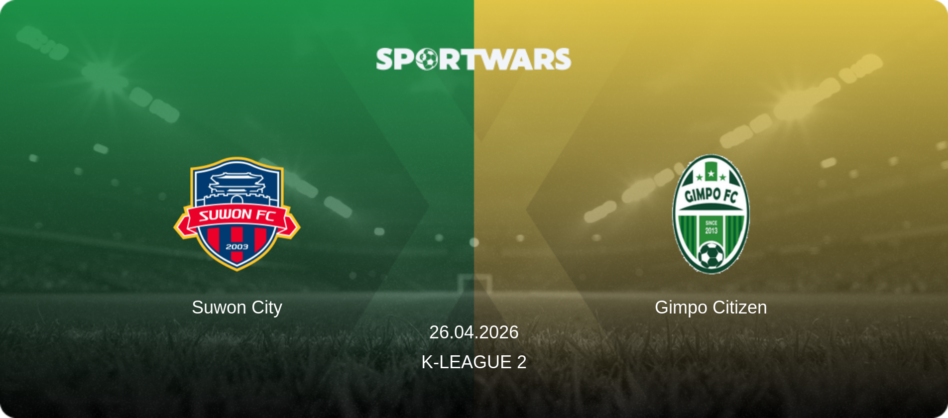 Suwon City — Gimpo Citizen, 26.04.2026 — K-League 2 (match preview)
