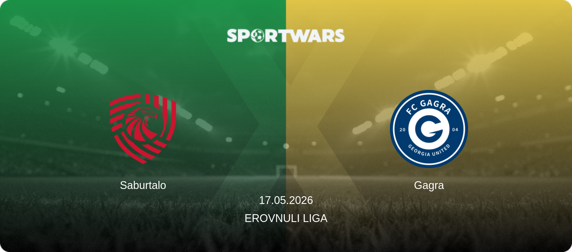 Saburtalo — Gagra, 17.05.2026 — Erovnuli Liga (match preview)