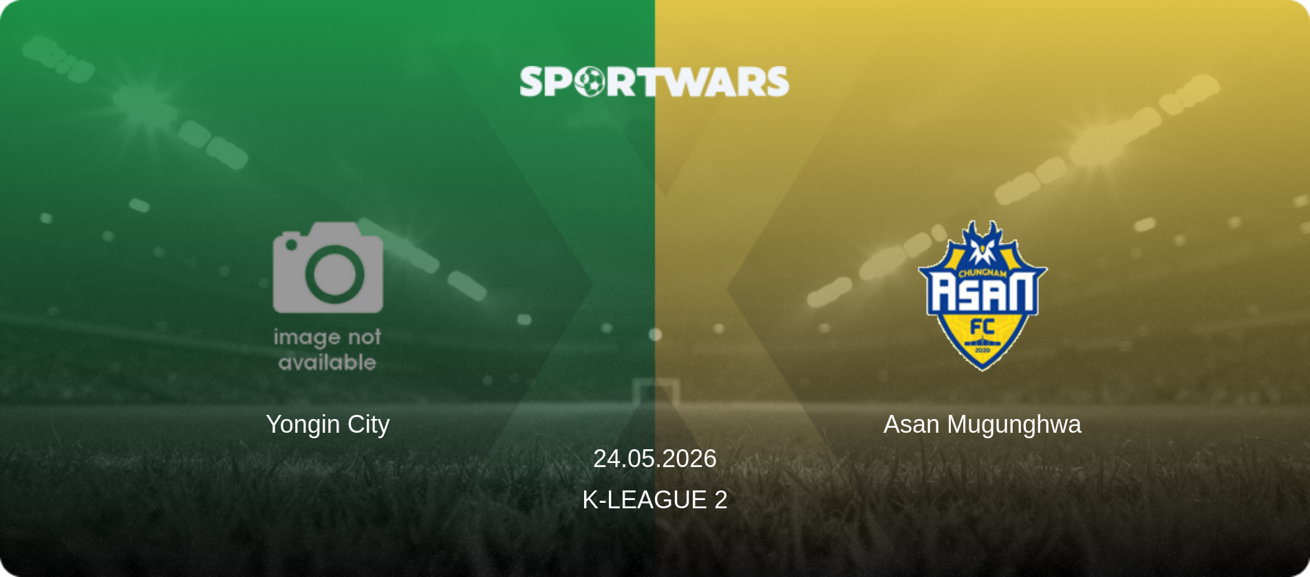 Yongin City — Asan Mugunghwa, 24.05.2026 — K-League 2 (match preview)