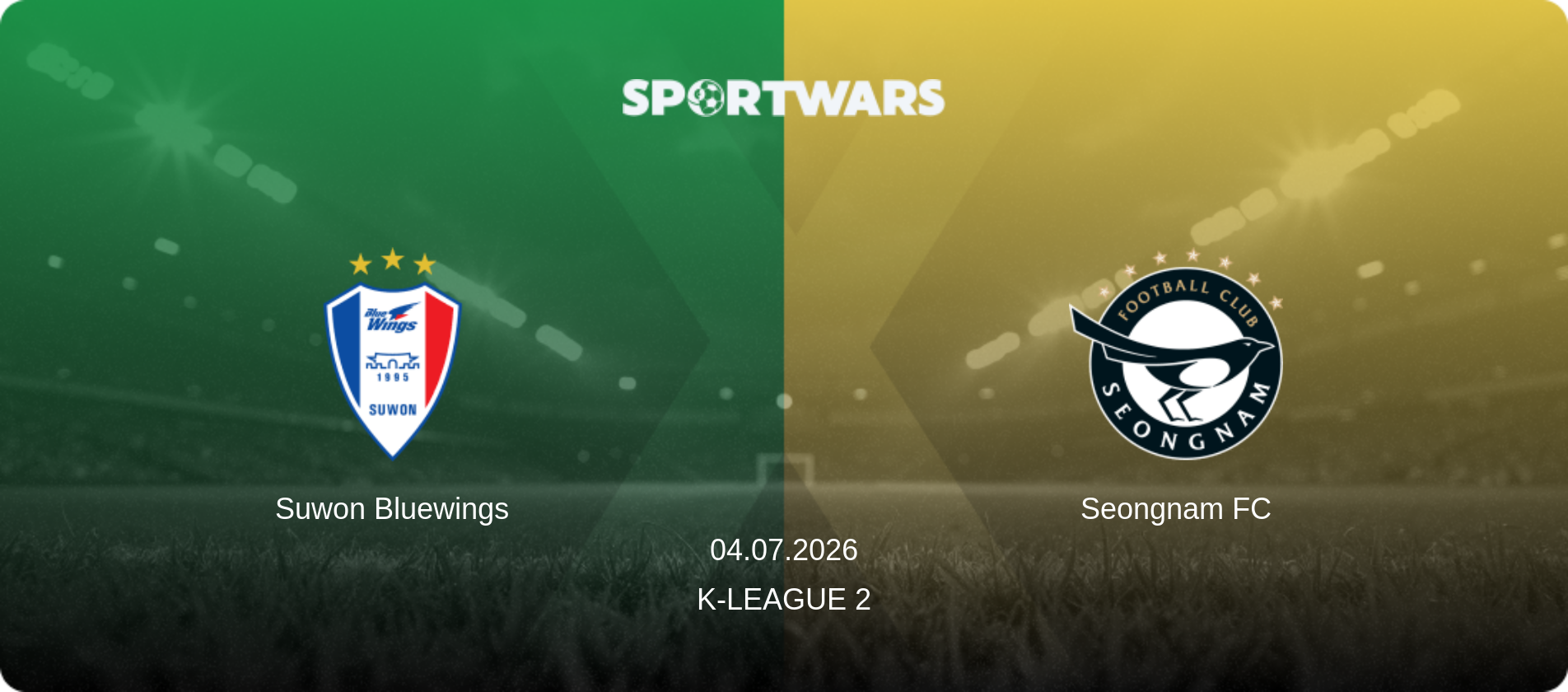 Suwon Bluewings — Seongnam FC, 04.07.2026 — K-League 2 (match preview)