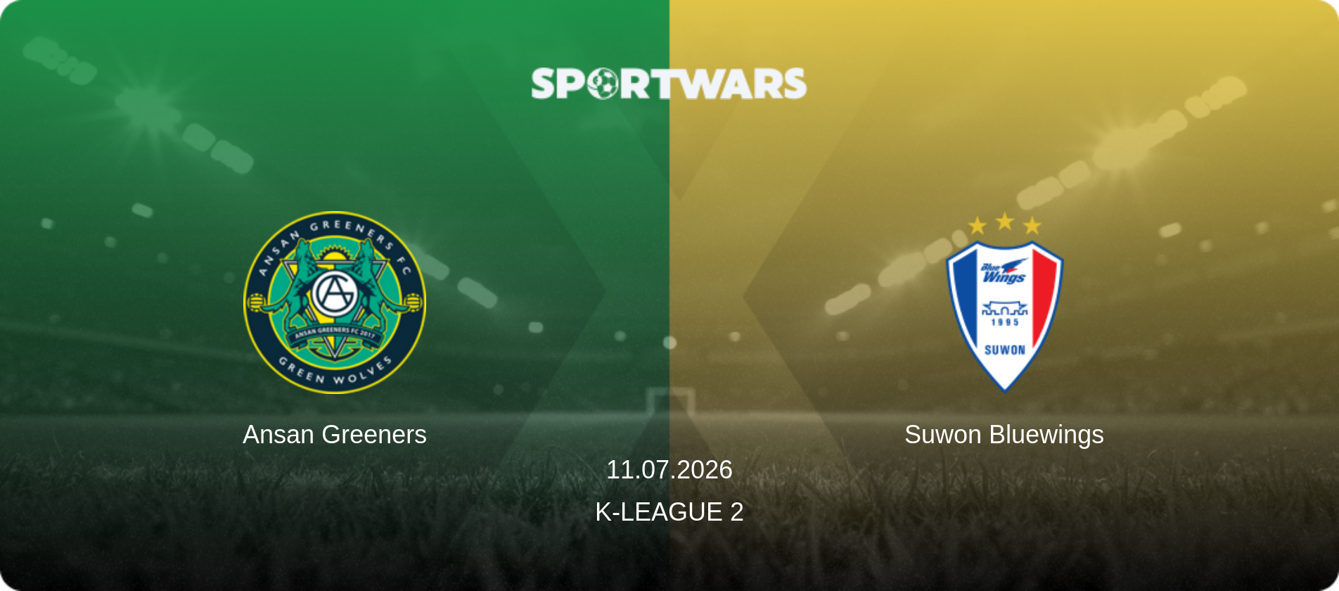 Ansan Greeners — Suwon Bluewings, 11.07.2026 — K-League 2 (match preview)