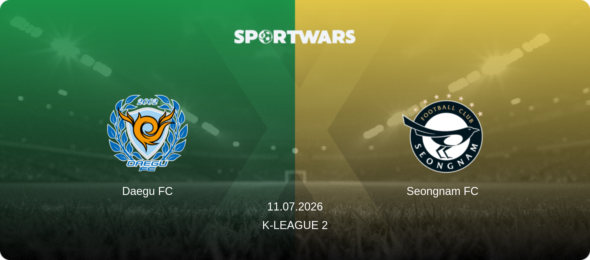 Daegu FC — Seongnam FC, 11.07.2026 — K-League 2 (match preview)