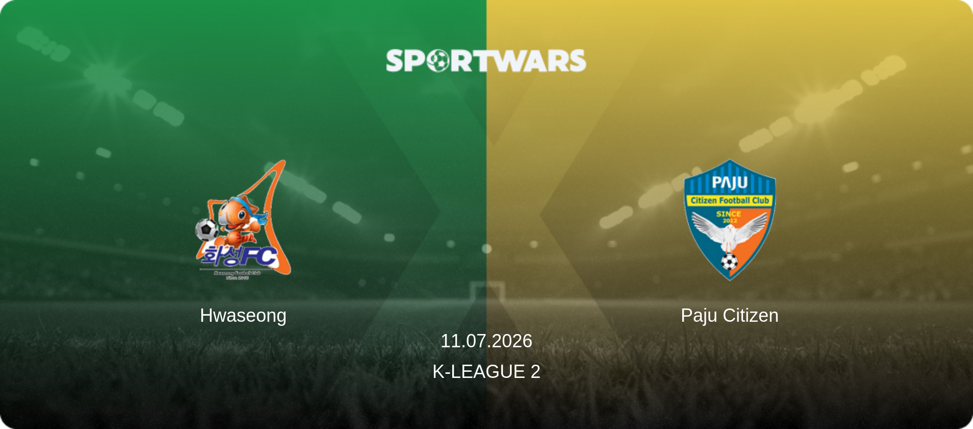 Hwaseong — Paju Citizen, 11.07.2026 — K-League 2 (match preview)
