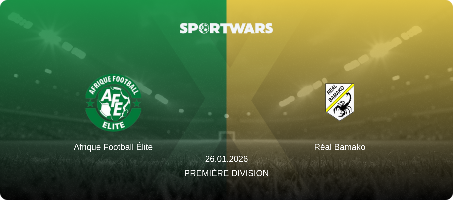 Afrique Football Élite — Réal Bamako, 26.01.2026 — Première Division (match preview)