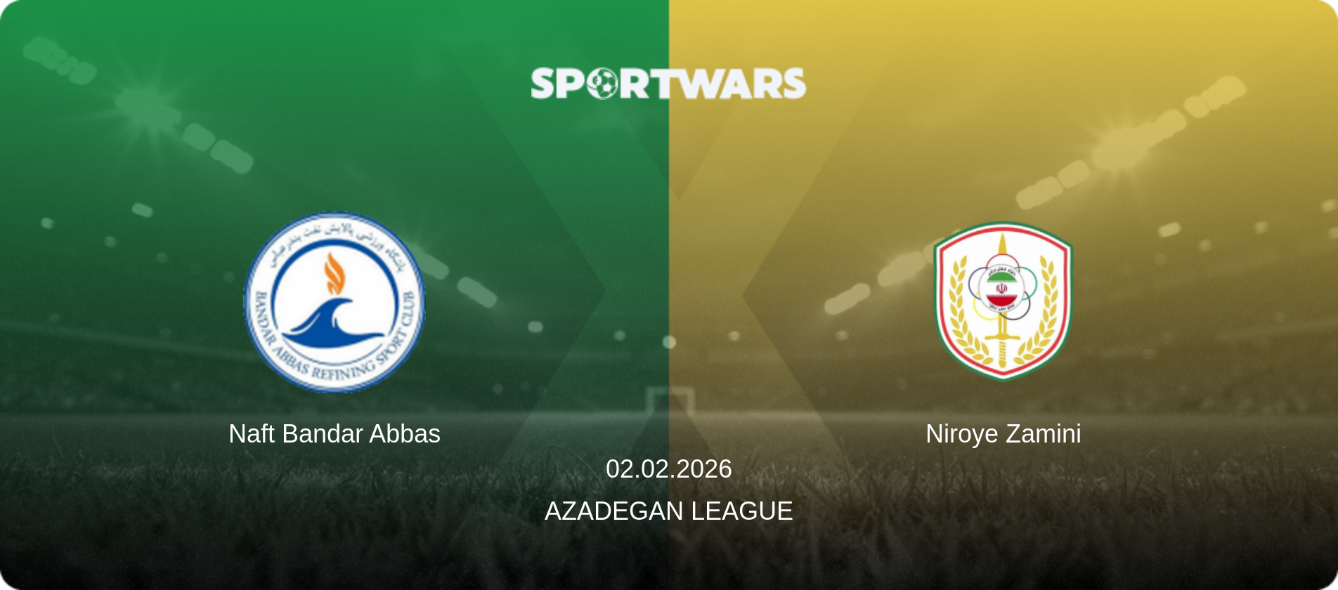 Naft Bandar Abbas — Niroye Zamini, 02.02.2026 — Azadegan League (match preview)