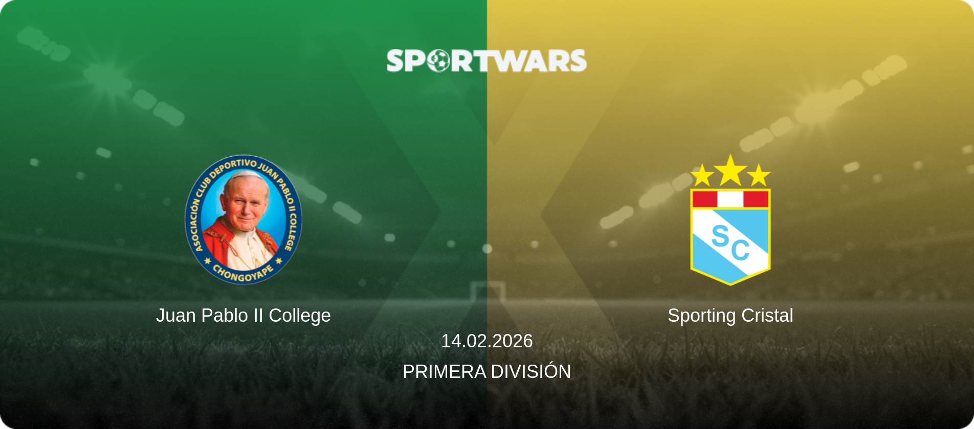 Juan Pablo II College — Sporting Cristal, 14.02.2026 — Primera División (match preview)