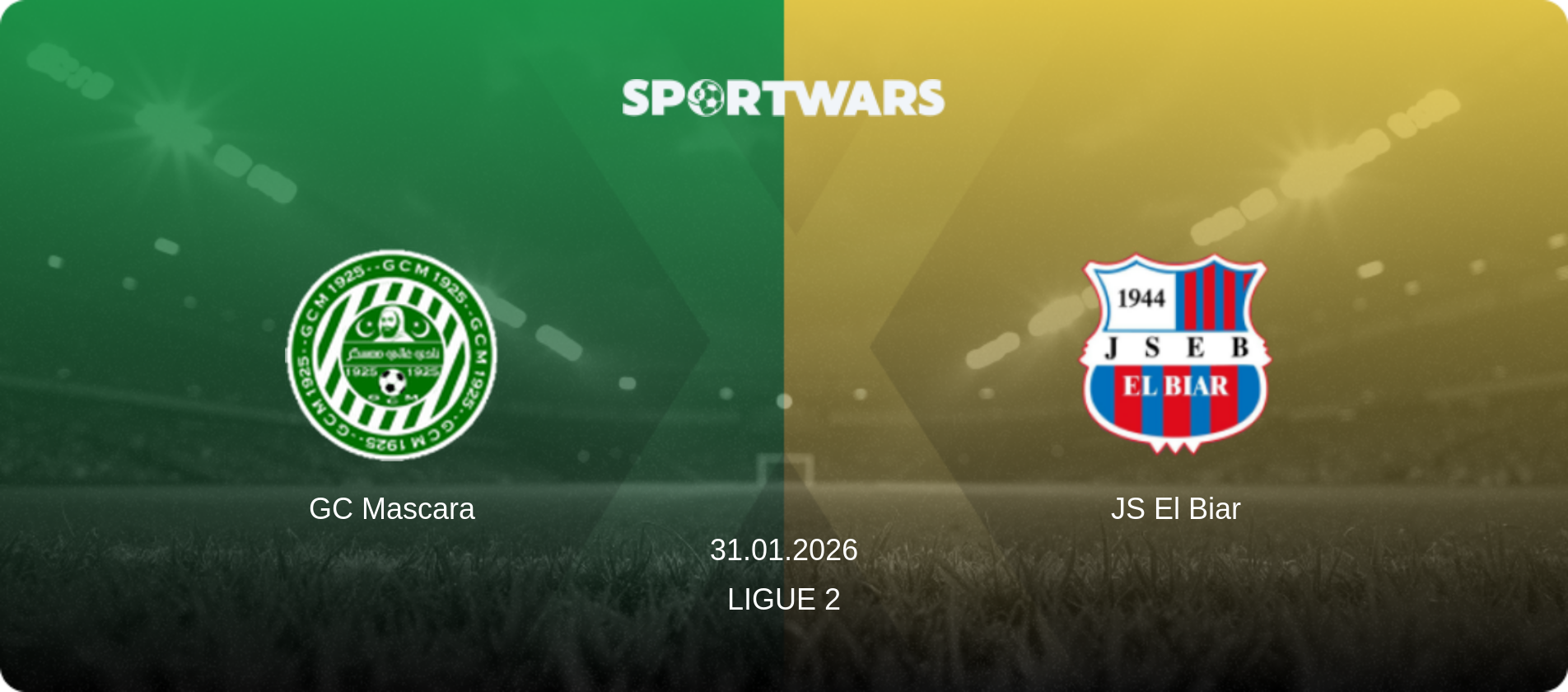 GC Mascara — JS El Biar, 31.01.2026 — Ligue 2 (match preview)