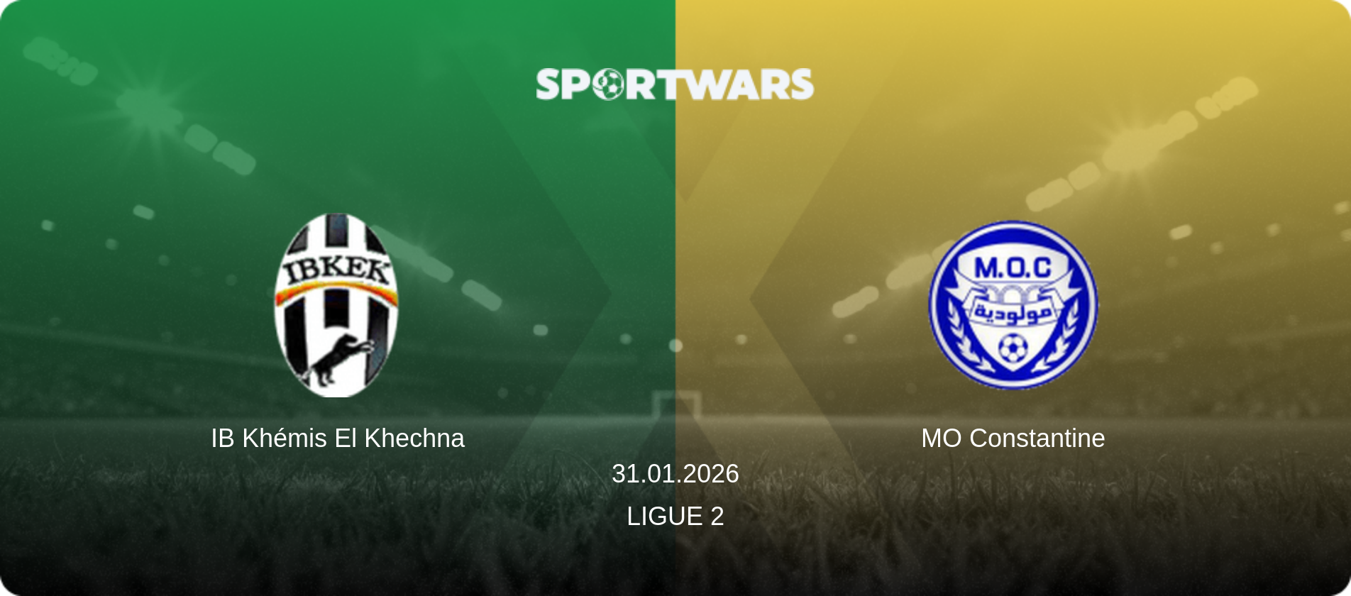 IB Khémis El Khechna — MO Constantine, 31.01.2026 — Ligue 2 (match preview)