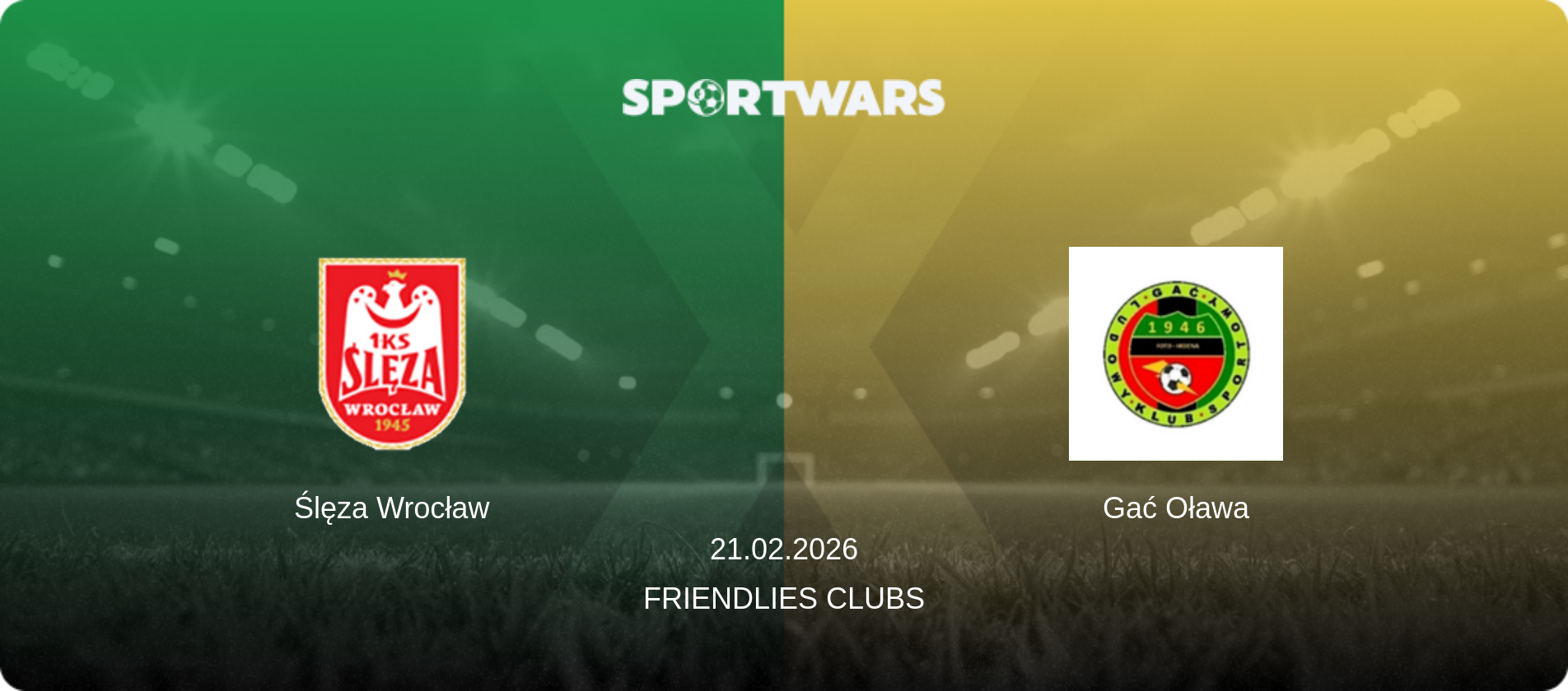 Ślęza Wrocław — Gać Oława, 21.02.2026 — Friendlies Clubs (match preview)