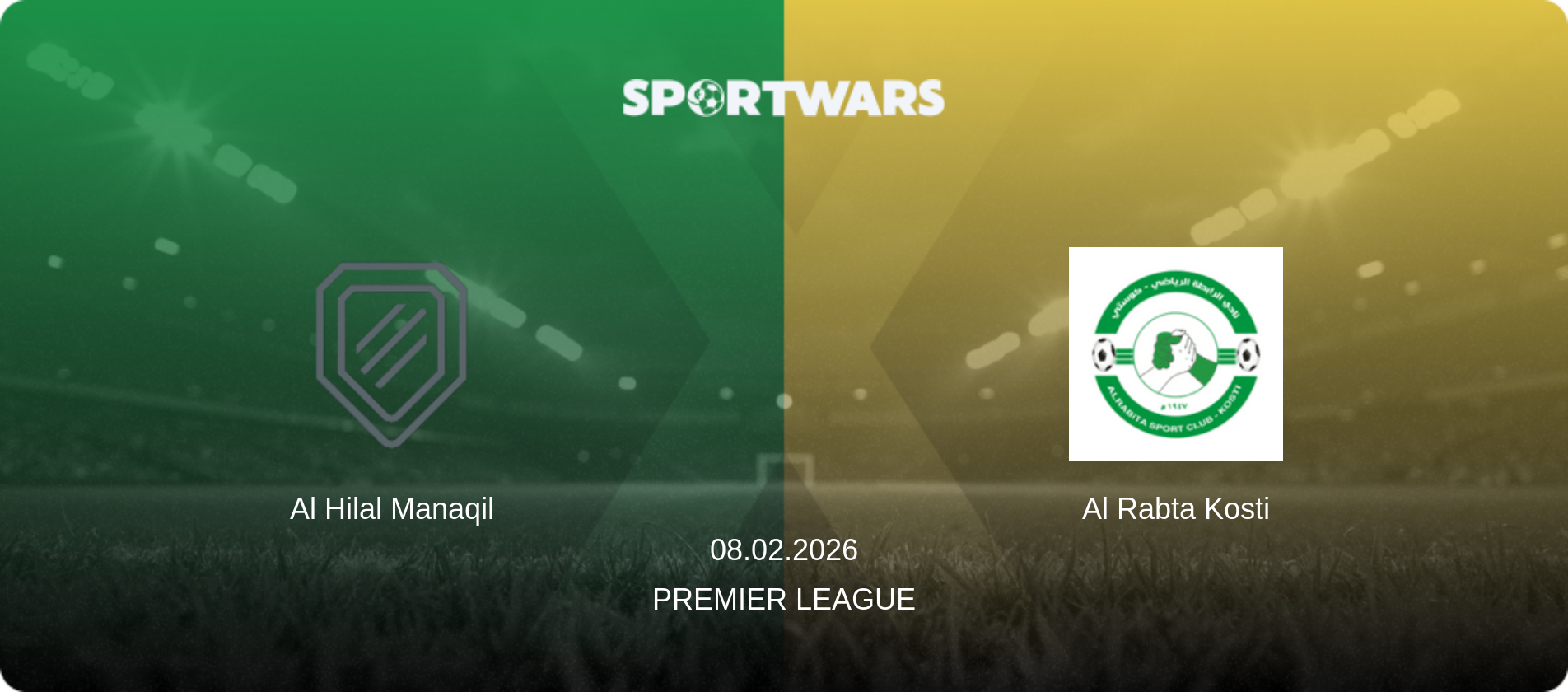 Al Hilal Manaqil — Al Rabta Kosti, 08.02.2026 — Premier League (match preview)