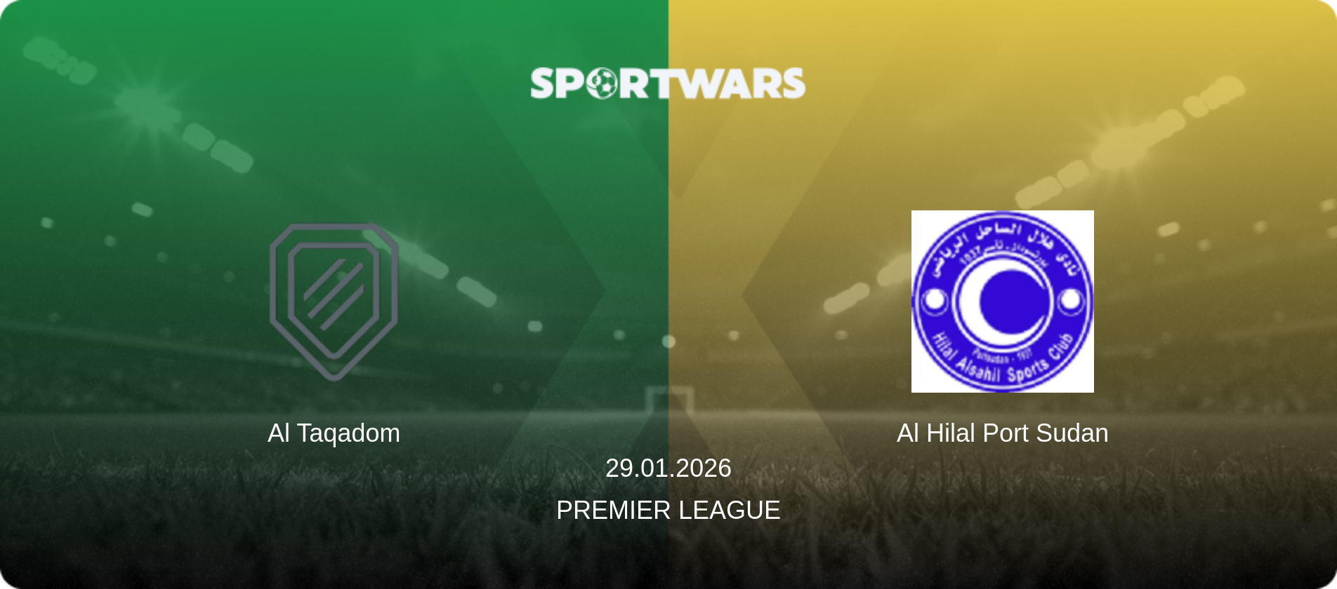 Al Taqadom — Al Hilal Port Sudan, 29.01.2026 — Premier League (match preview)