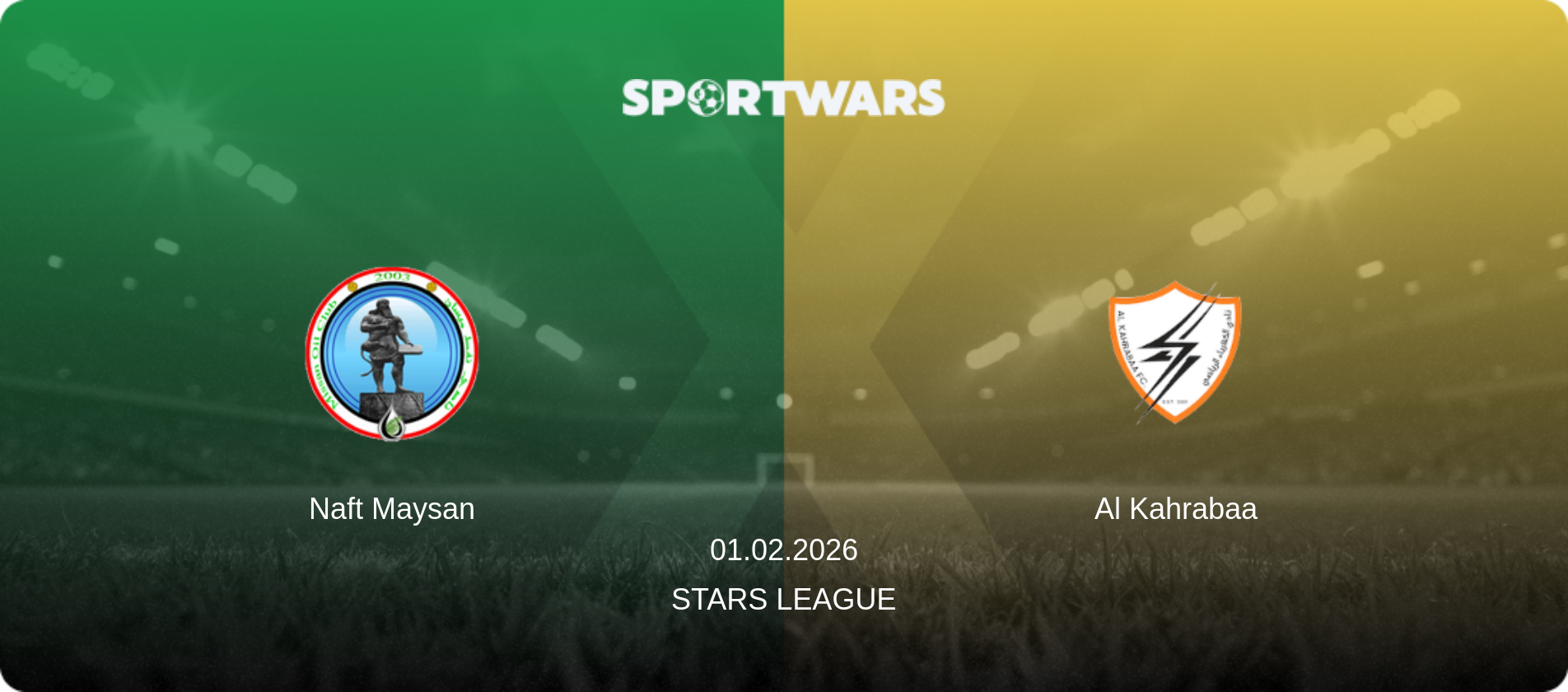 Naft Maysan — Al Kahrabaa, 01.02.2026 — Stars League (match preview)