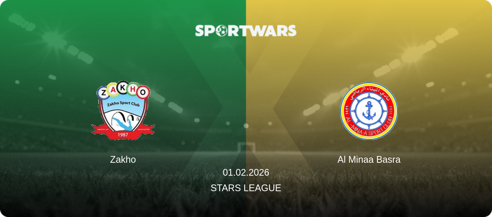 Zakho — Al Minaa Basra, 01.02.2026 — Stars League (match preview)