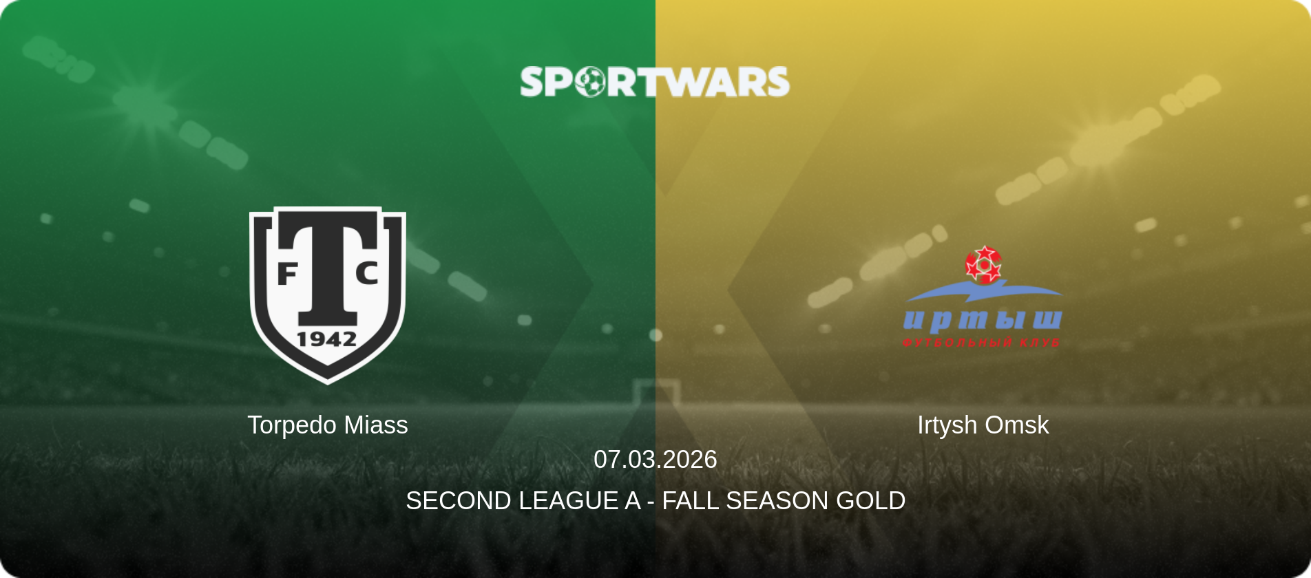 Torpedo Miass — Irtysh Omsk, 07.03.2026 — Second League A - Fall Season Gold (match preview)