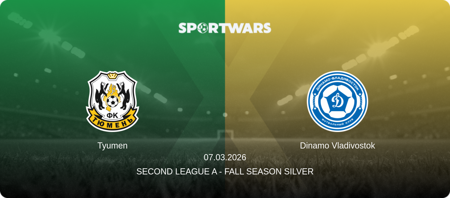 Tyumen — Dinamo Vladivostok, 07.03.2026 — Second League A - Fall Season Silver (match preview)