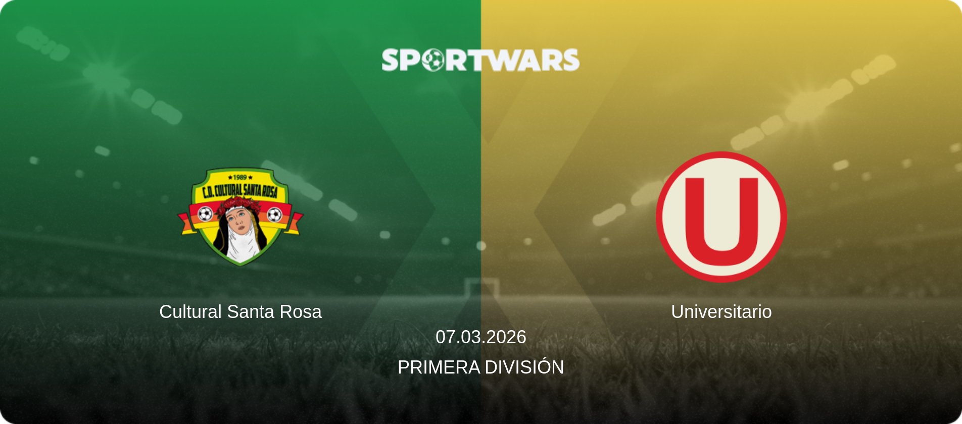 Cultural Santa Rosa — Universitario, 07.03.2026 — Primera División (match preview)
