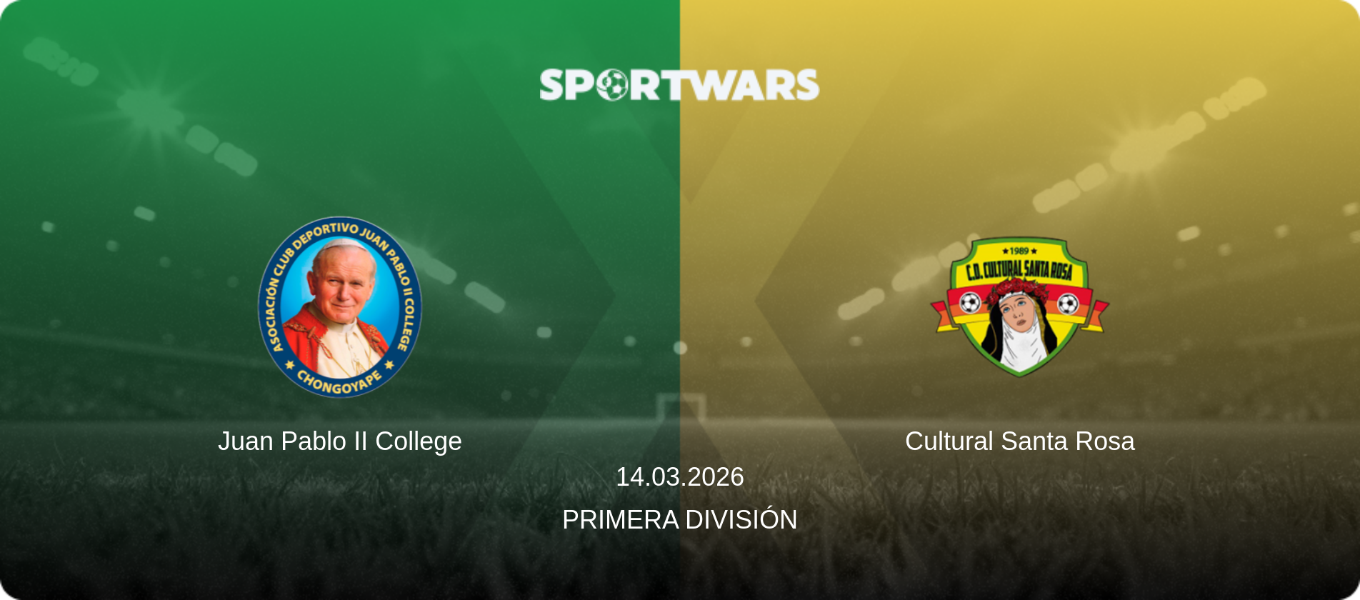 Juan Pablo II College — Cultural Santa Rosa, 14.03.2026 — Primera División (match preview)