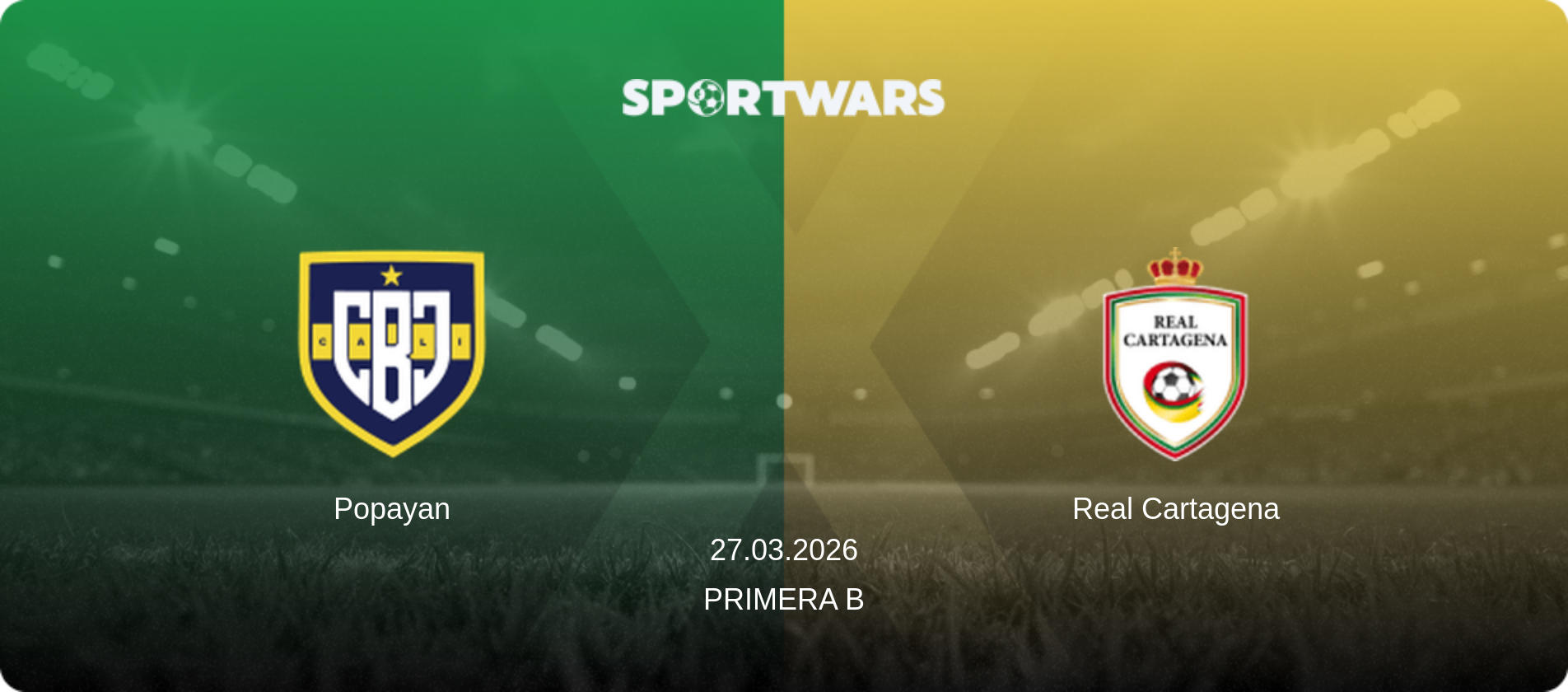 Popayan — Real Cartagena, 27.03.2026 — Primera B (match preview)