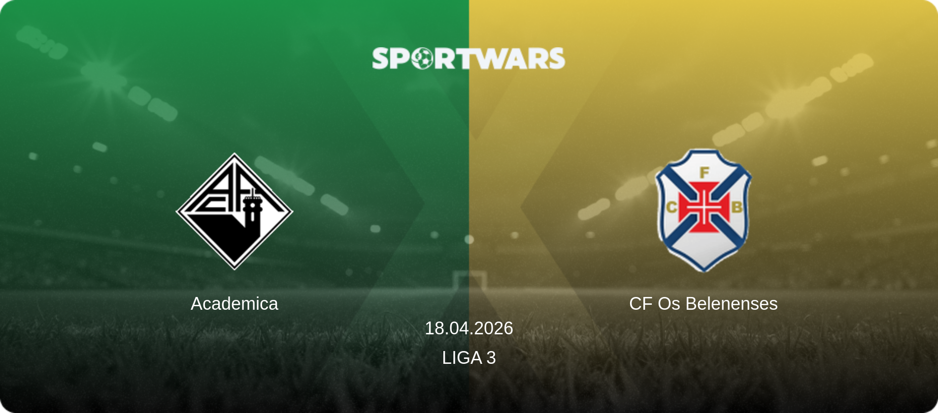 Academica — CF Os Belenenses, 18.04.2026 — Liga 3 (match preview)