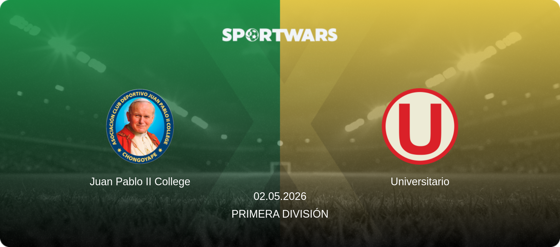 Juan Pablo II College — Universitario, 02.05.2026 — Primera División (match preview)