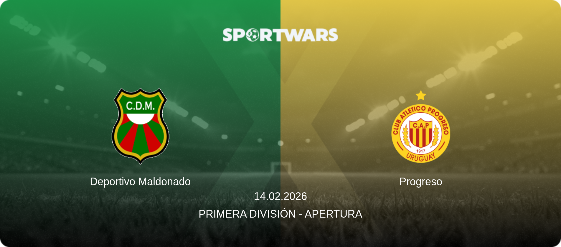 Deportivo Maldonado — Progreso, 14.02.2026 — Primera División - Apertura (match preview)