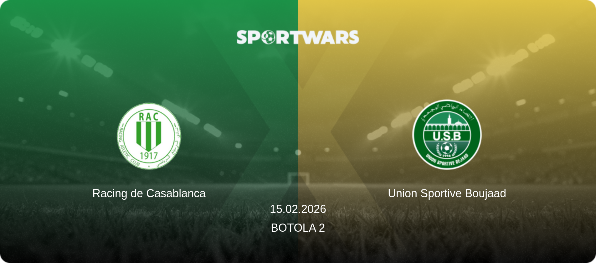 Racing de Casablanca — Union Sportive Boujaad, 15.02.2026 — Botola 2 (match preview)
