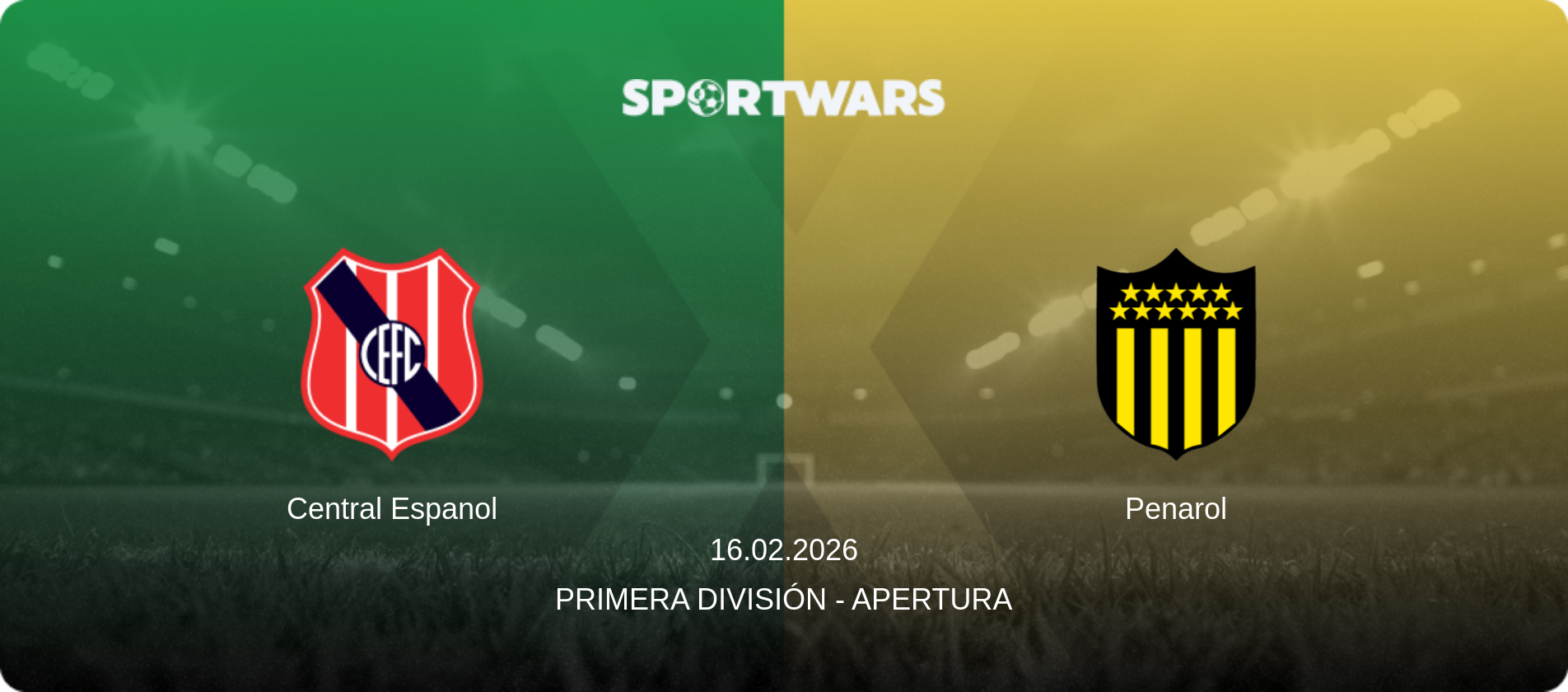 Central Espanol — Penarol, 16.02.2026 — Primera División - Apertura (match preview)