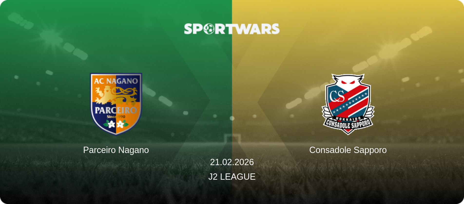 Parceiro Nagano — Consadole Sapporo, 21.02.2026 — J2 League (match preview)