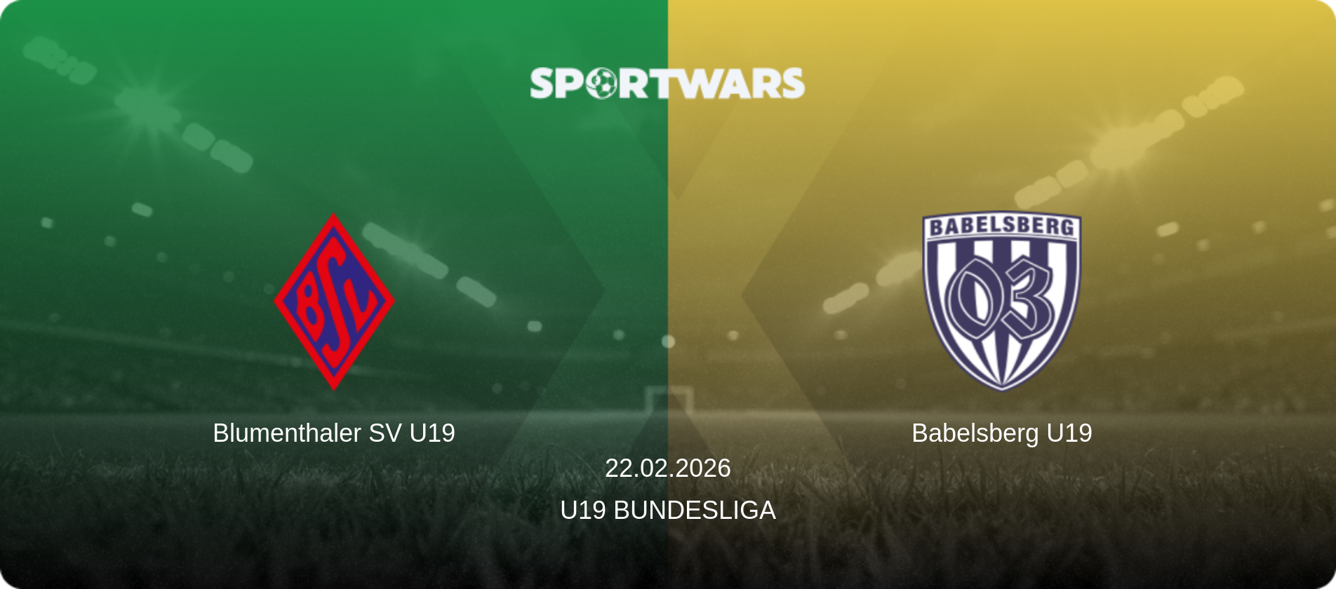 Blumenthaler SV U19 — Babelsberg U19, 22.02.2026 — U19 Bundesliga (match preview)