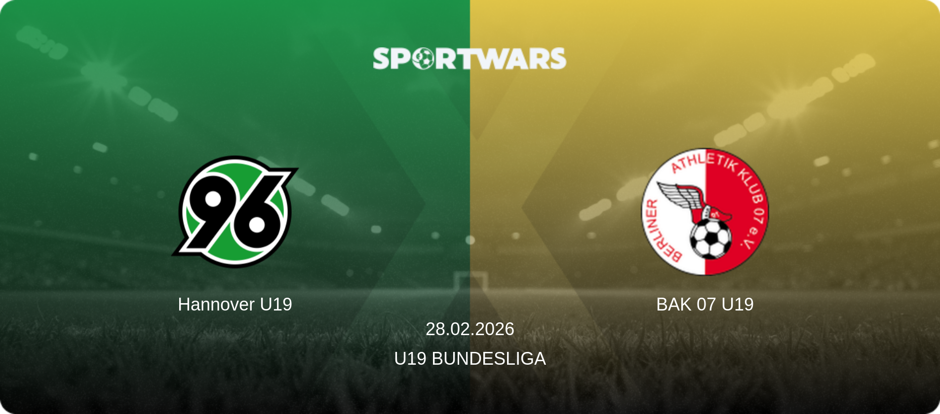 Hannover U19 — BAK 07 U19, 28.02.2026 — U19 Bundesliga (match preview)