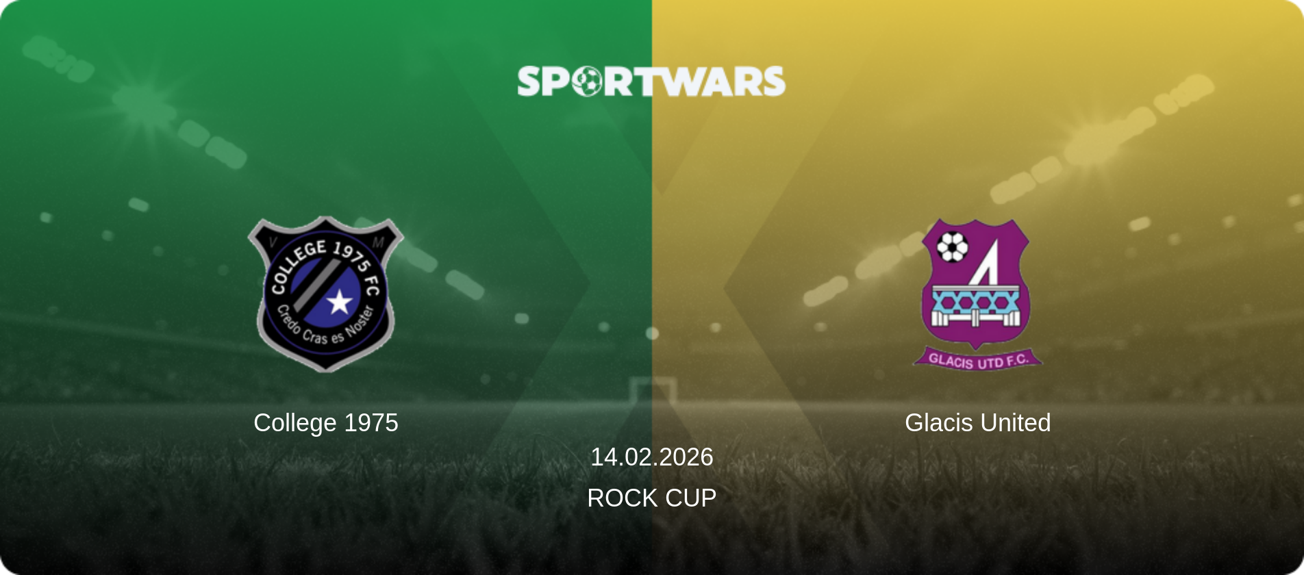 College 1975 — Glacis United, 14.02.2026 — Rock Cup (match preview)