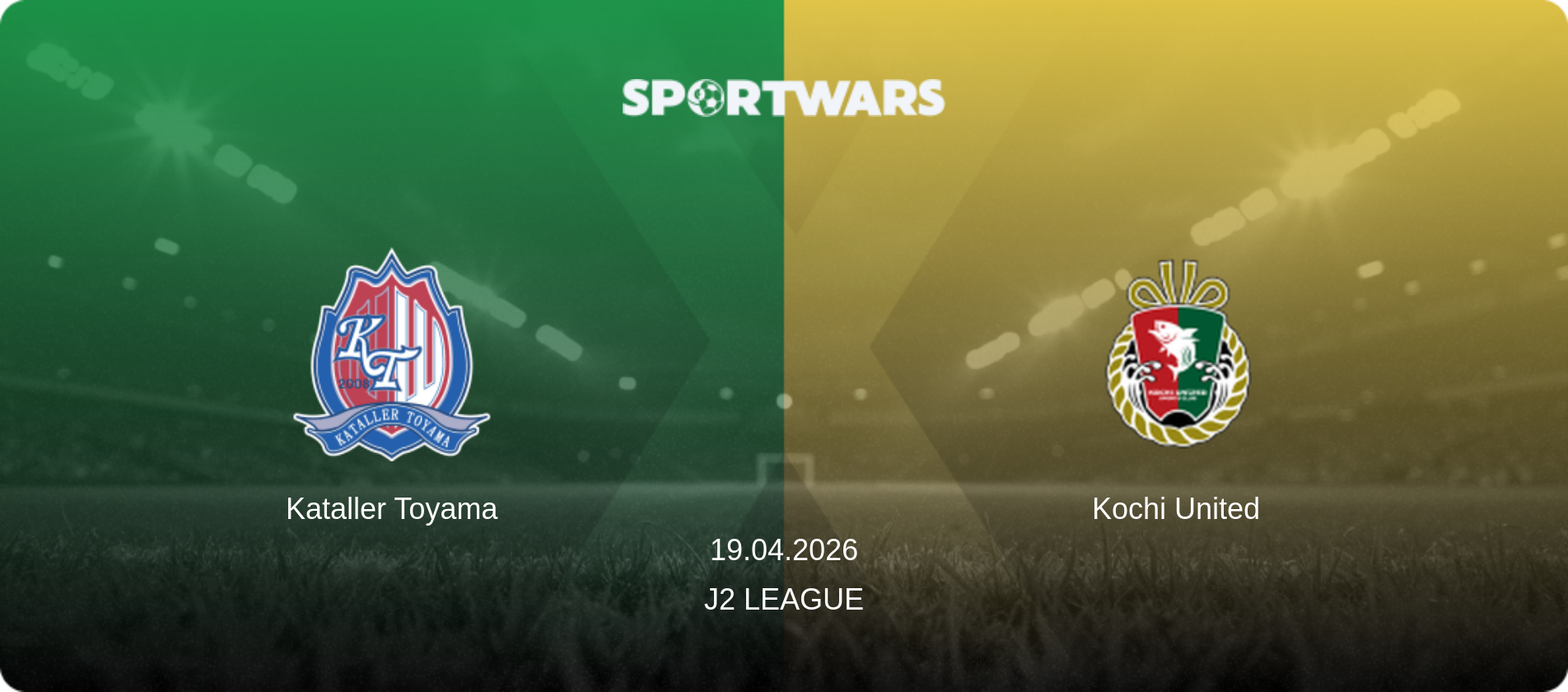 Kataller Toyama — Kochi United, 19.04.2026 — J2 League (match preview)