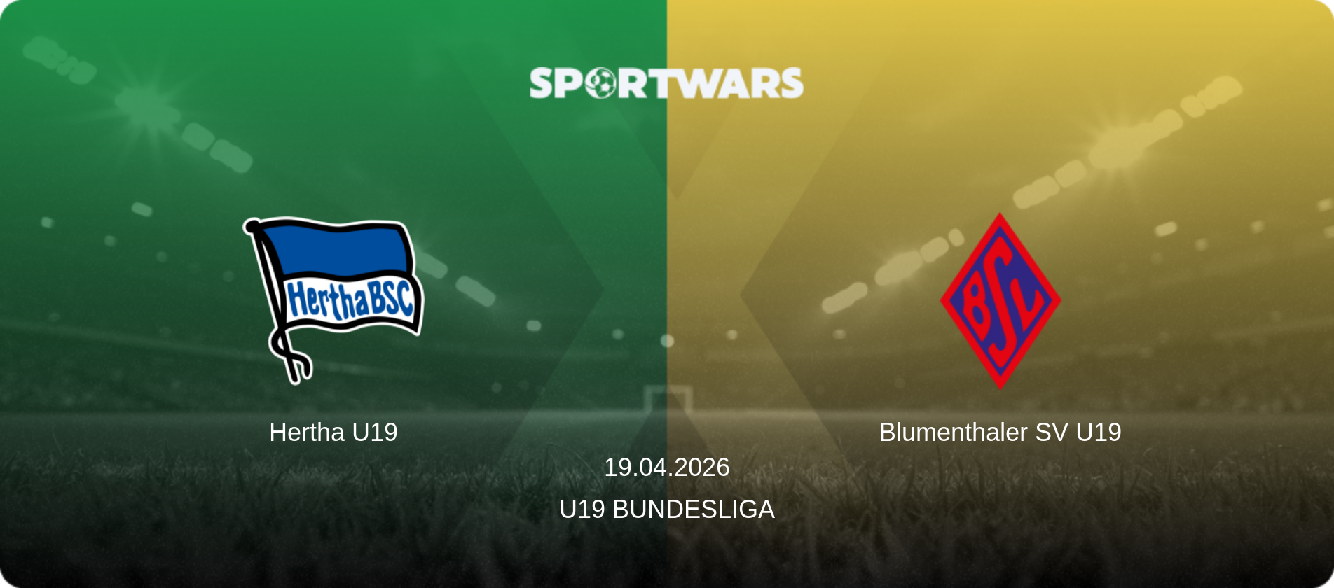 Hertha U19 — Blumenthaler SV U19, 19.04.2026 — U19 Bundesliga (match preview)