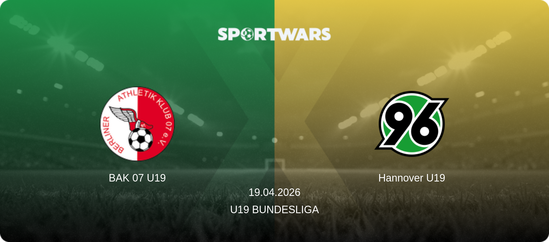 BAK 07 U19 — Hannover U19, 19.04.2026 — U19 Bundesliga (match preview)