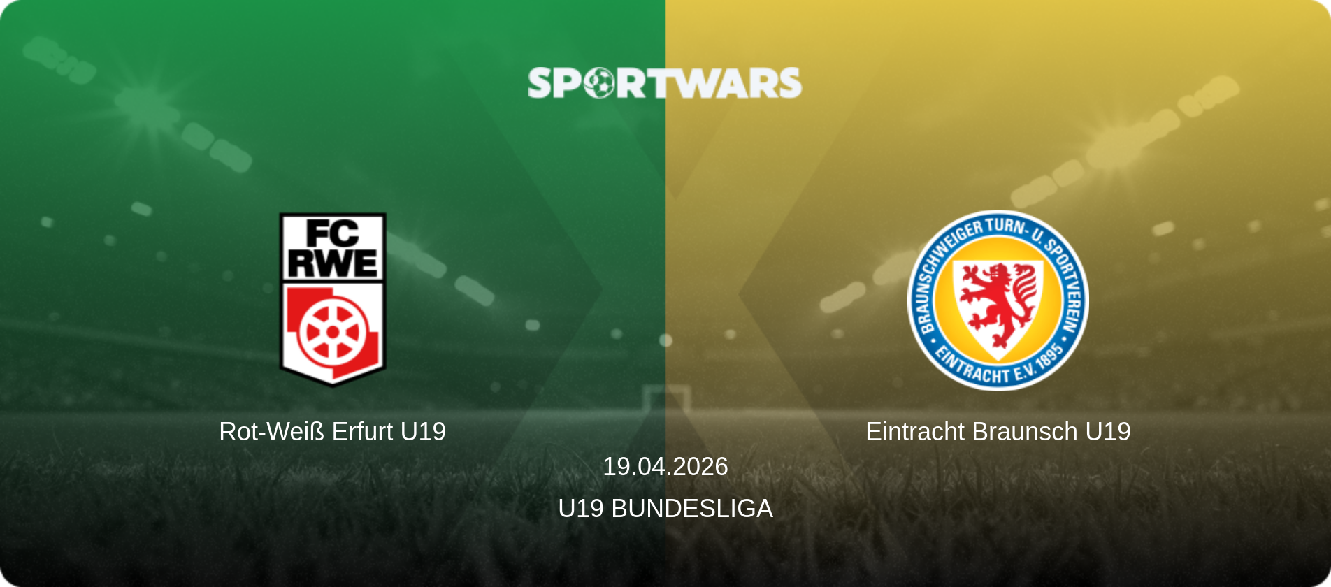 Rot-Weiß Erfurt U19 — Eintracht Braunsch U19, 19.04.2026 — U19 Bundesliga (match preview)