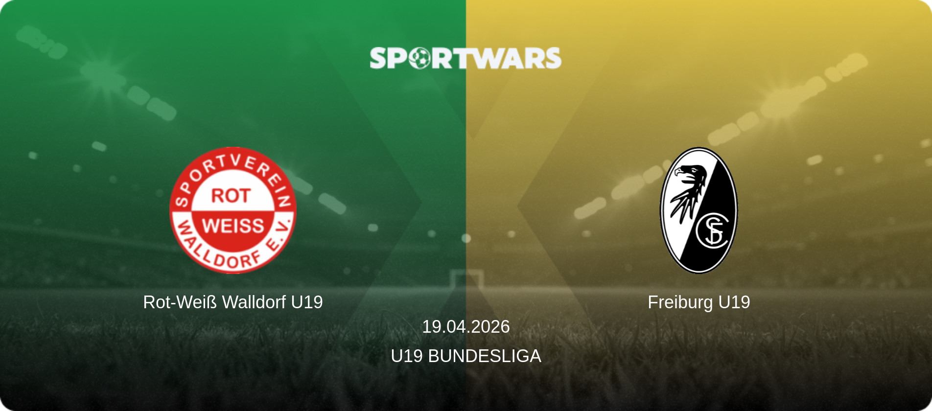 Rot-Weiß Walldorf U19 — Freiburg U19, 19.04.2026 — U19 Bundesliga (match preview)