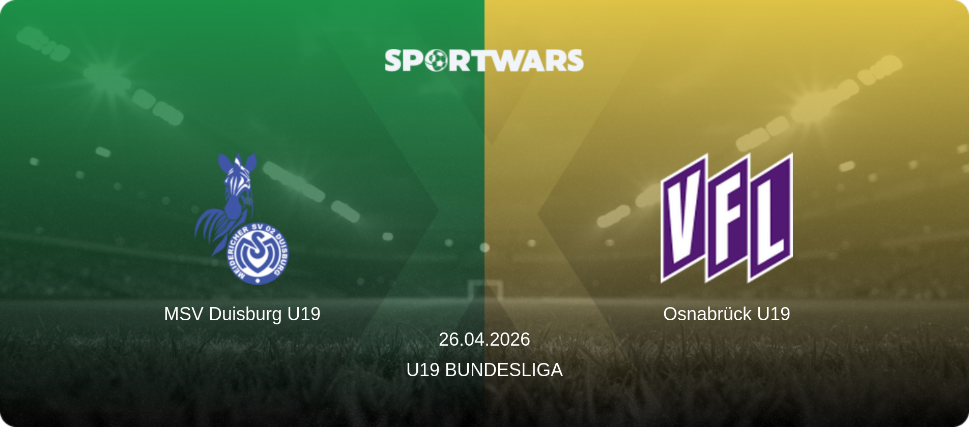 MSV Duisburg U19 — Osnabrück U19, 26.04.2026 — U19 Bundesliga (match preview)