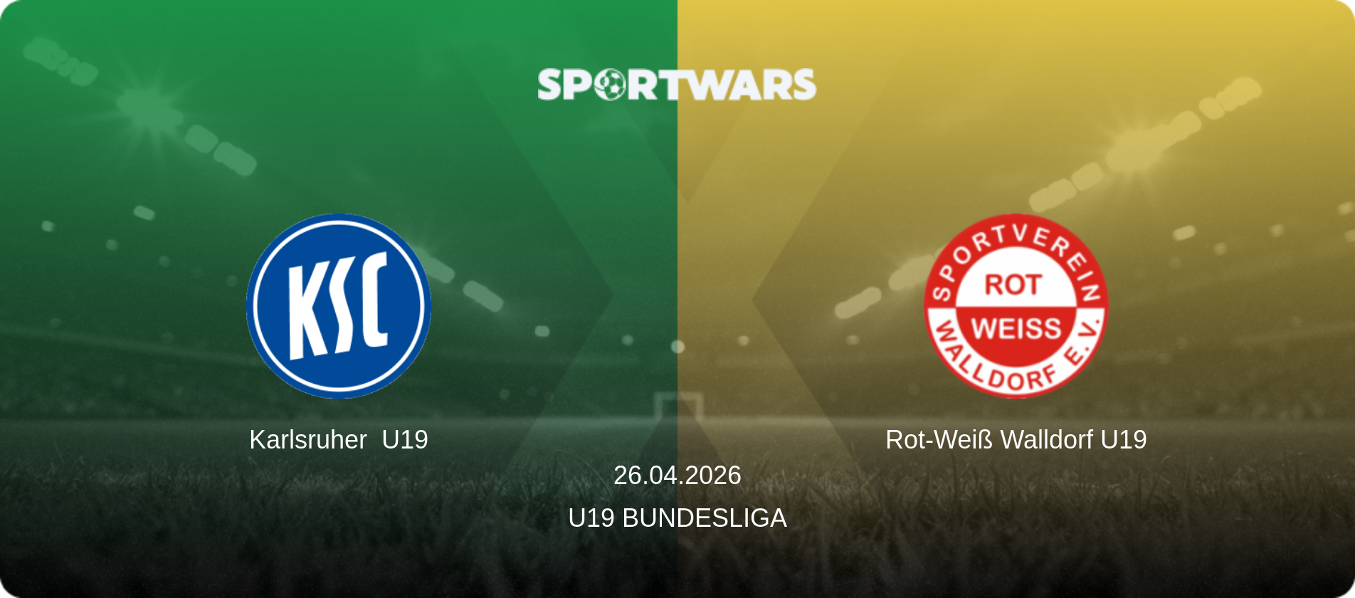Karlsruher  U19 — Rot-Weiß Walldorf U19, 26.04.2026 — U19 Bundesliga (match preview)