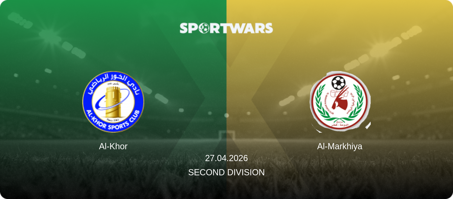 Al-Khor — Al-Markhiya, 27.04.2026 — Second Division (match preview)