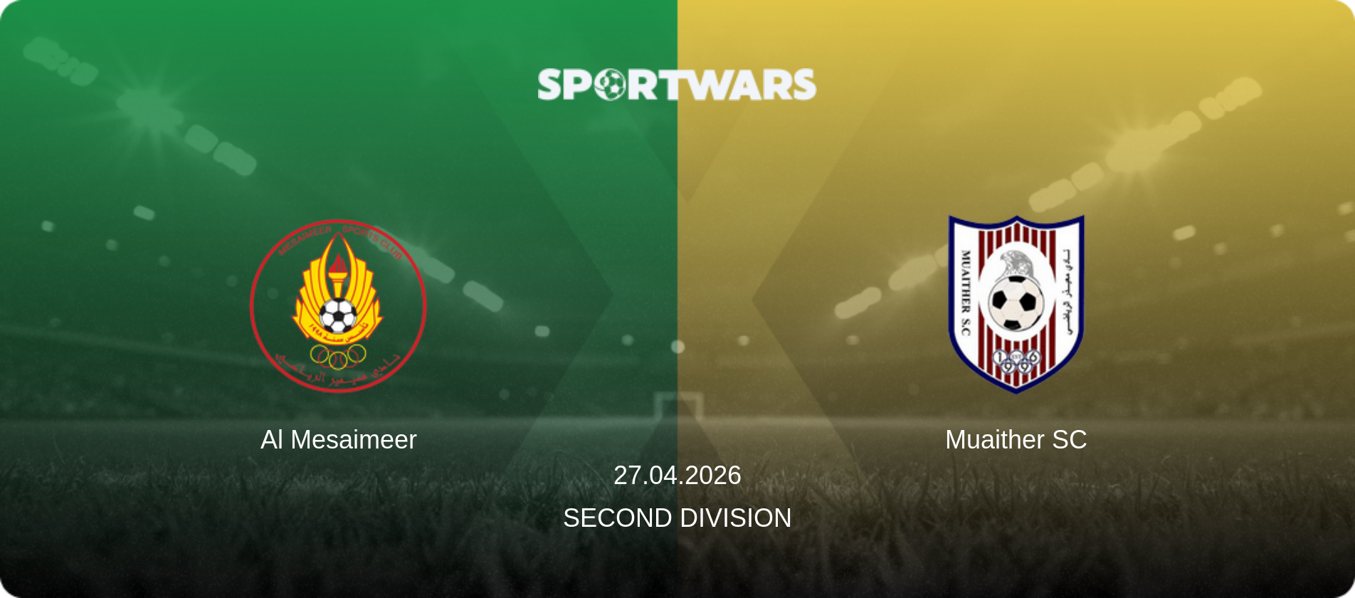 Al Mesaimeer — Muaither SC, 27.04.2026 — Second Division (match preview)