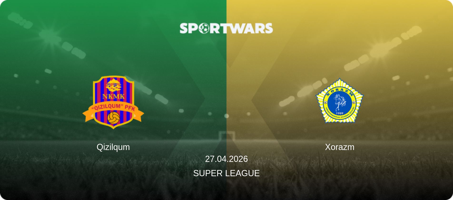 Qizilqum — Xorazm, 27.04.2026 — Super League (match preview)