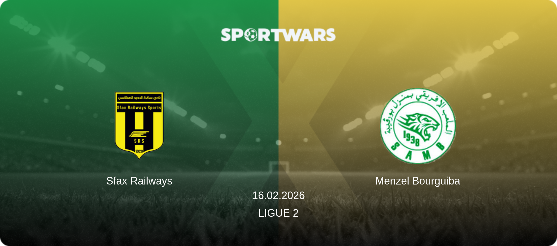 Sfax Railways — Menzel Bourguiba, 16.02.2026 — Ligue 2 (match preview)