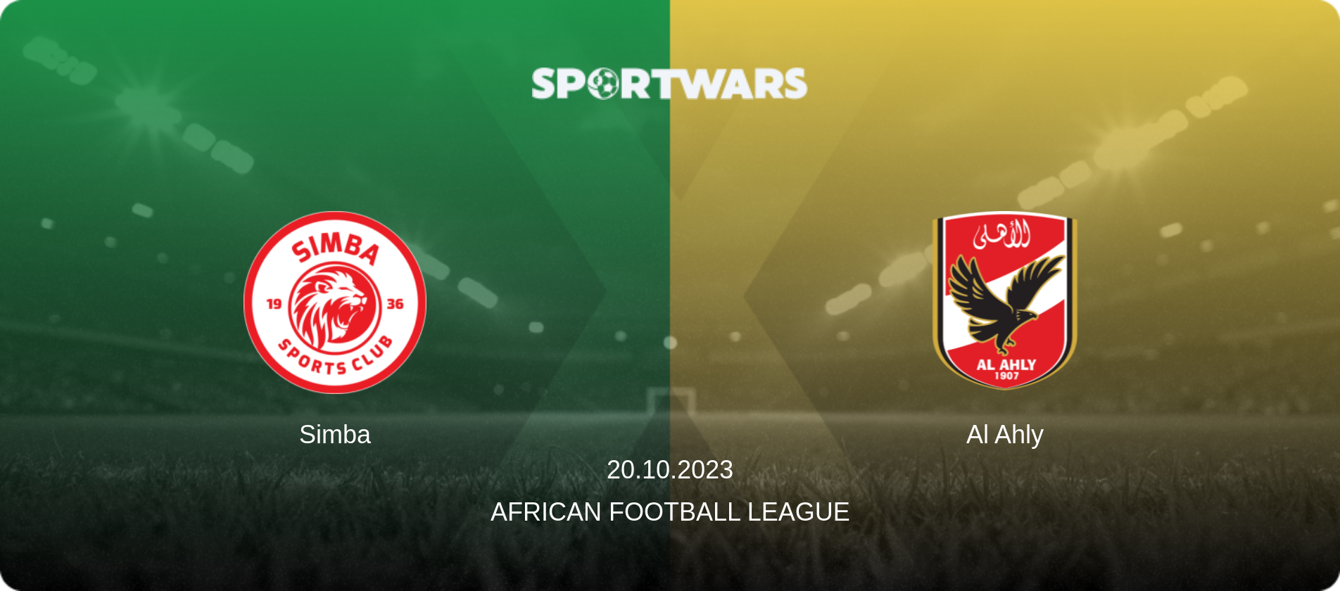 Simba — Al Ahly, 20.10.2023 — African Football League (match preview)